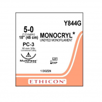 SUTURE MONOCRYL PLUS 5/0 UNDYED (MCP844G)  BOX/12