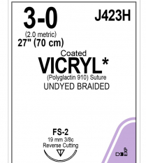 SUTURE VICRYL PLUS CTD 3/0  (VCP423H)            BOX/36