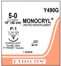 SUTURE MONOCRYL PLUS 5/0 (MCP490G)             BOX/12