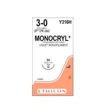 SUTURE MONOCRYL PLUS 3/0 26MM 70CM (MCP316H)  BOX/36