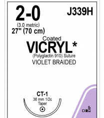 SUTURE VICRYL PLUS 2/0 36MM 70CM (VCP339H)  BOX/36