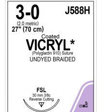 SUTURE VICRYL PLUS 3/0 30MM 70CM (VCP588H) BOX/36
