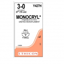 SUTURE MONOCRYL PLUS 3/0 19MM (MCP427H)       BOX/36