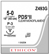 SUTURE ETHICON PDS PLUS 5/0 UNDYED (PDP493G)    BOX12