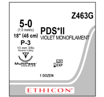 SUTURE PDS 5/0 45CM P-3 13MM (Z463G) BOX/12