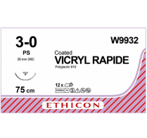 SUTURE VICRYL RAPIDE 3/0 26MM (W9932)  BOX/12