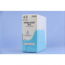 SUTURE SILK 4/0 17MM 75CM (K952H)      BOX/36