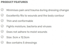 MEPILEX BORDER FLEX LITE 5X12.5CM (581100) BOX/5