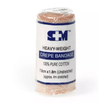 CREPE BANDAGE HEAVY S+M 7.5CM (10104312) PACK/12