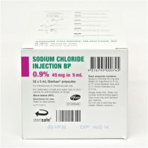 SODIUM CHLORIDE 0.9% 5ML POLYAMPS LUMACINA BX/50