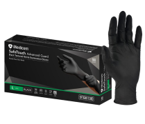 GLOVE SAFETOUCH BLACK NITRILE LARGE (1138D) BX100