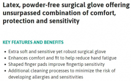 GLOVE GAMMEX LATEX ST *PF* #6.5 (330048065) BOX/50