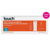 TOUCHBIO TRIPLE RAT RSV, FLU A/B, COVID (RSVT05) BOX/5