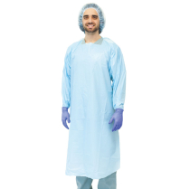 GOWN OVERHEAD THUMB LOOP NS LGE BLU (GN017P) B120