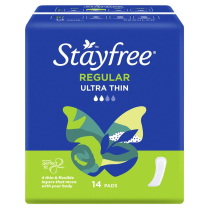 STAYFREE ULTRA THIN WNG PAD REG PK/14