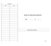 DRUG OF ADDICTION REGISTER BOOK 50 PAGE (MR777) EACH