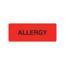 LABEL ALLERGY RADIANT RED (M0034) 12X32MM 500 NS EACH