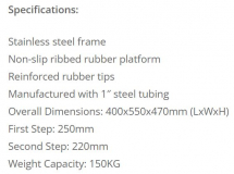 STOOL TWO STEP CONFYCARE STAINLESS STEEL (DST)