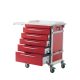 TROLLEY EMERGENCY RED 5 DRAWER 65X48X98CM (EMT)