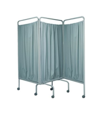 SCREEN 3 FOLD EPOXY C/W CURTAINS (AX411) EA