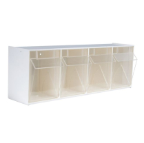 TILT BIN SET OF 4 (AX9126) DEFLECT-O WHITE  EA