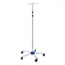 I.V. POLE STAINLESS STEEL ON CASTORS (IVP4H)   EACH