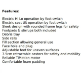 GYNAE ELECTRIC EXAM BED WITH LEG EXT/STIRRUPS (GCNB) EA