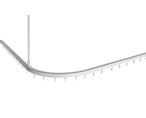 CURTAIN TRACK J SHAPE 2500X1300MM (1362) EACH