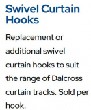 CURTAIN HOOKS SWIVEL (09931) EA