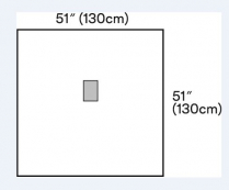 DRAPE SPECIAL INCISE EYE 120X130CM (1060) BOX/10