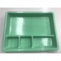 DRESSING TRAY 4 COMP 205X270MM GREEN (TRD4C27X20GR)