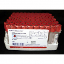 V/TAINER TUBE 4ML PLAIN RED (369032)          BOX/100