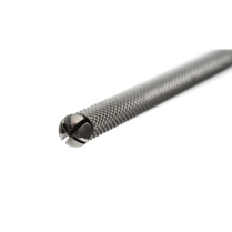 ROUND KNURLED STAINLESS 13X5CM (371350)  EACH