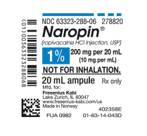 NAROPIN 1%  200MG/20ML (52397)   BOX/5