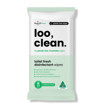 PLASTIC FREE LOO CLEAN FLUSH WIPE 60'S (CLS00080) CTN12