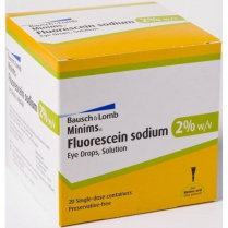 MINIMS FLUORESCEIN SODIUM 2.0%        BOX/20