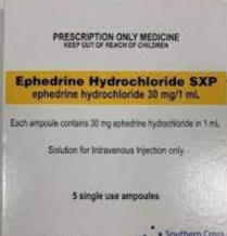 EPHEDRINE HCL SXP 30MG/ML 1ML       BOX/5