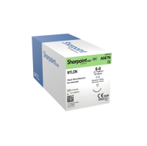 SUTURE NYLON S/POINT 6/0 12MM (A667N) BOX/12