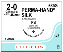 SUTURE SILK ETHICON 2/0 26MM  (685G)  BOX/12