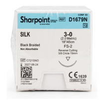 SUTURE SILK S/POINT 3/0 18MM (D1679N) BOX/12