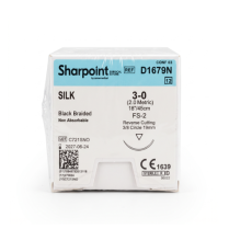 SUTURE SILK S/POINT 3/0 18MM (D1679N) BOX/12