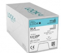 SUTURE SILK LOOK 5/0 12MM (X774B)         BOX/12