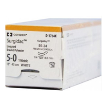 SUTURE SURGIDAC 5/0 45CM (D-1764K) BOX/12