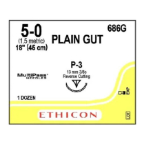 SUTURE CATGUT PLAIN ETHICON 5/0 (686G) BOX/12