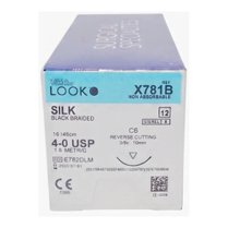 SUTURE SILK LOOK 4/0 19MM  (X781B)             BOX/12