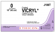 SUTURE VICRYL 0 VIOLET NON NEEDLE (J1227T) BOX/24