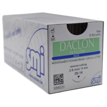 SUTURE NYLON DACLON 3/0 19MM (SM9201519) BX/12