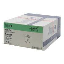 SUTURE NYLON 5/0 18MM S/POINT (AC0568D) BX/36
