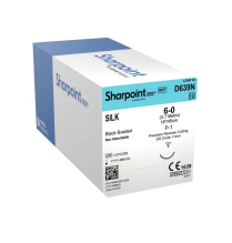 SUTURE SILK S/POINT 6/0 11MM (D639N)  BOX/12