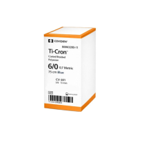 SUTURE TICRON 6/0 75CM (88863280-11) BLUE    BOX/36